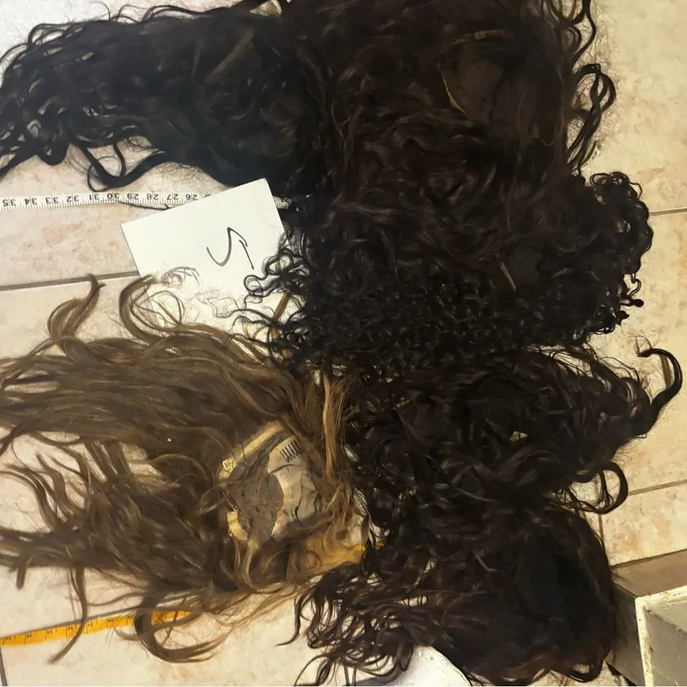 6 bundle wig color curly and straight hair extensions